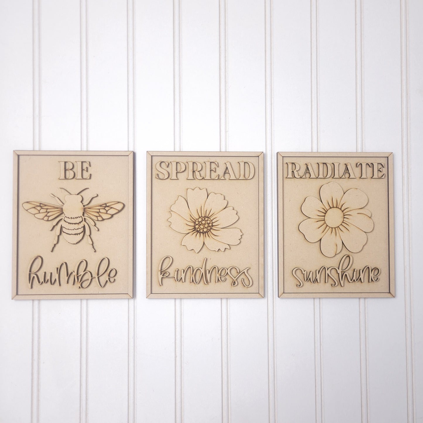 Mini Sign Trio Bees & Blooms Collection