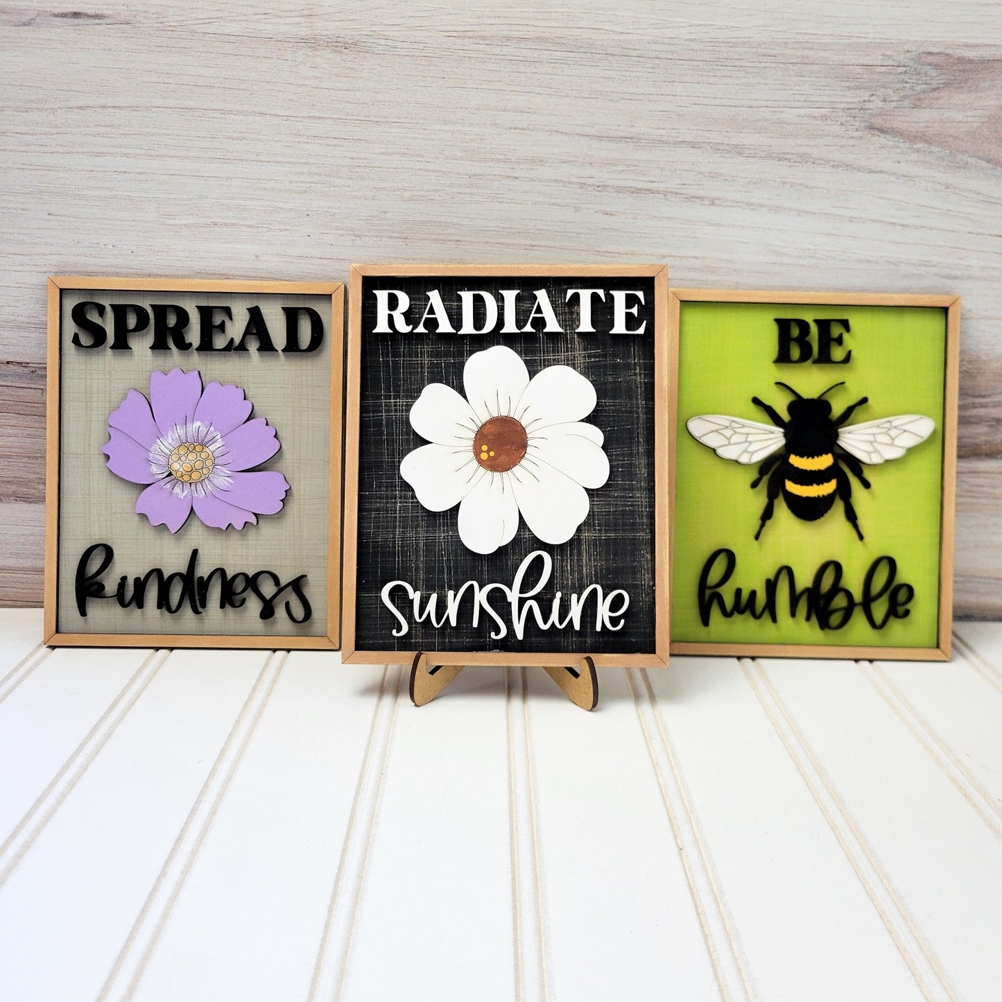 Mini Sign Trio Bees & Blooms Collection