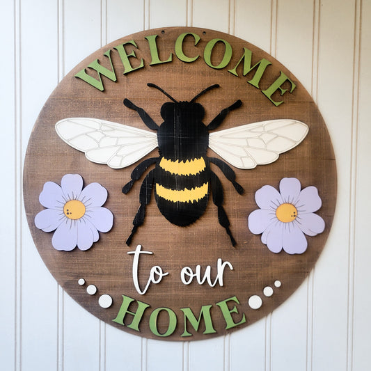 Door Hanger Bees & Blooms Collection