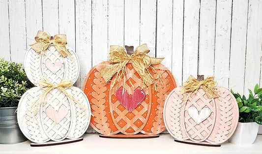 3 Piece Sweater Weather Pumpkin Shelf Sitters September 2024 Bundle