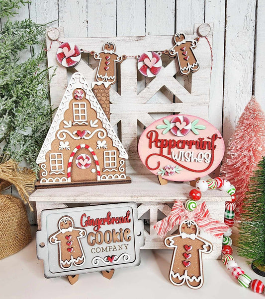 Tiered Tray Gingerbread Christmas Shelf Sitters October 2024 Collection