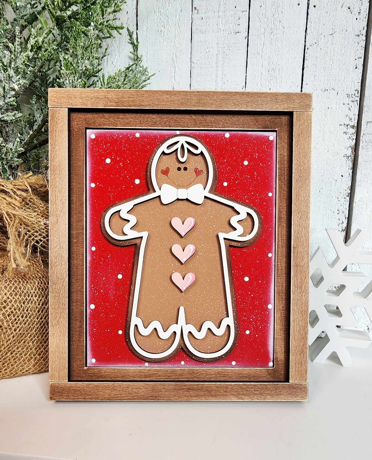 Sign Trio with Double Frame Gingerbread Christmas Shelf Sitters October 2024 Collection