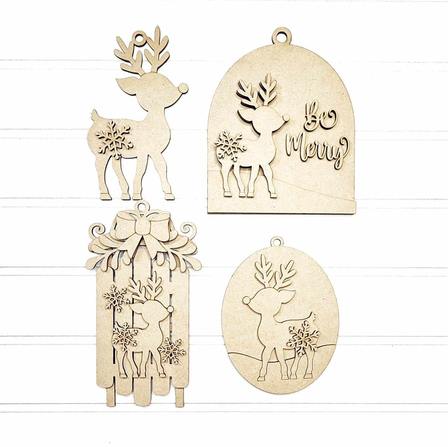 Set of 4 Ornaments Oh Deer Christmas November 2024