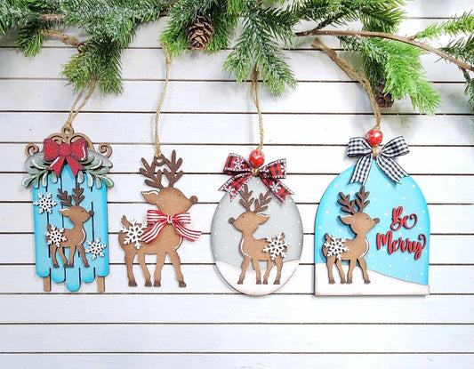 Set of 4 Ornaments Oh Deer Christmas November 2024