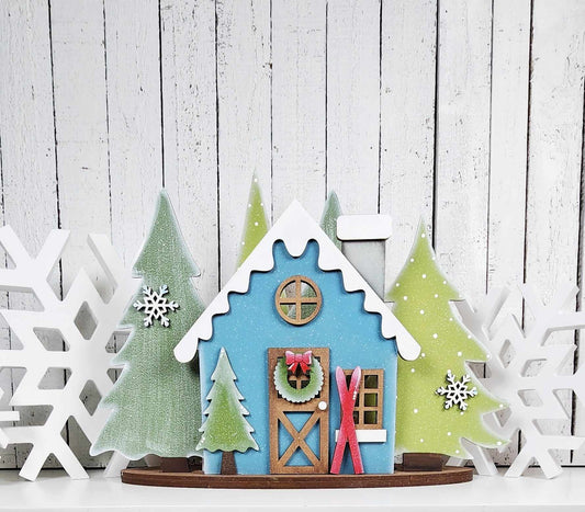 Winter Cabin Collection Mantle Decor December 2024