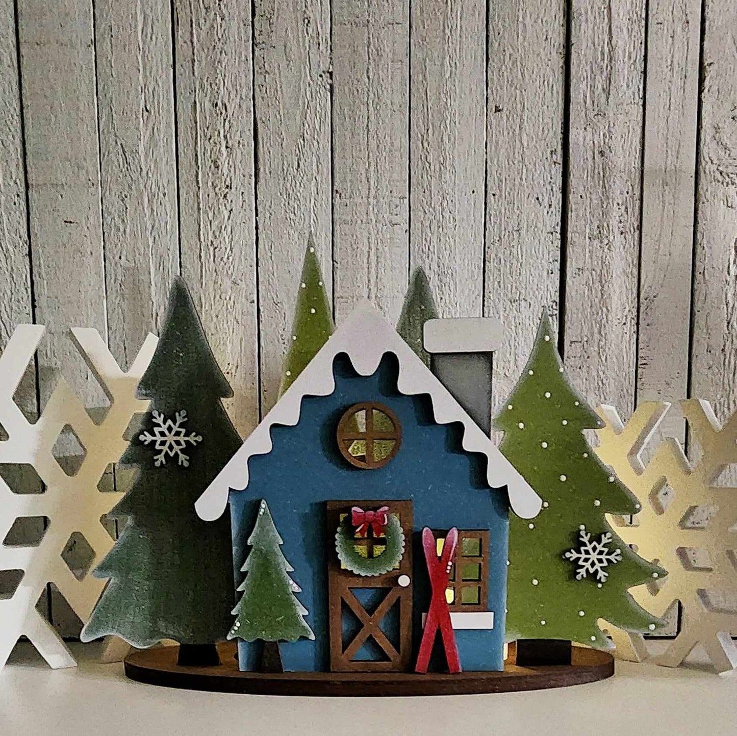 Winter Cabin Collection Mantle Decor December 2024