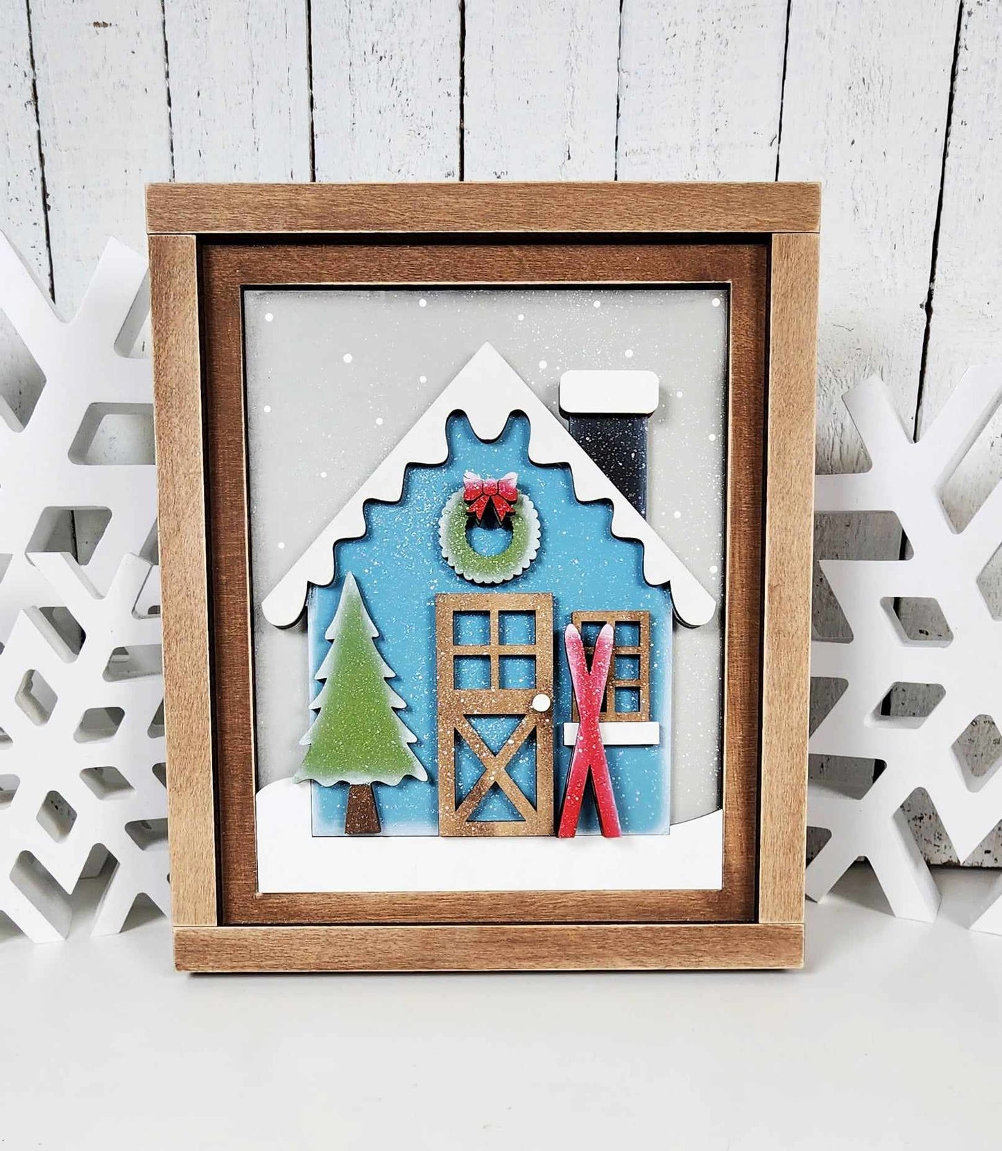 Sign Trio with Interchangeable Frame Winter Cabin Collection December 2024