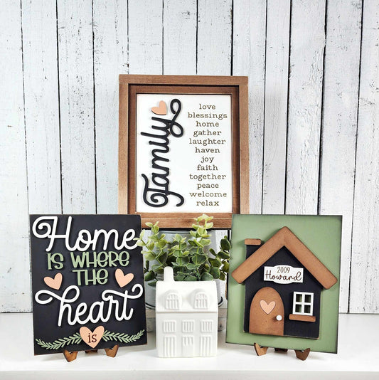 Family Home Sign Trio February 2025