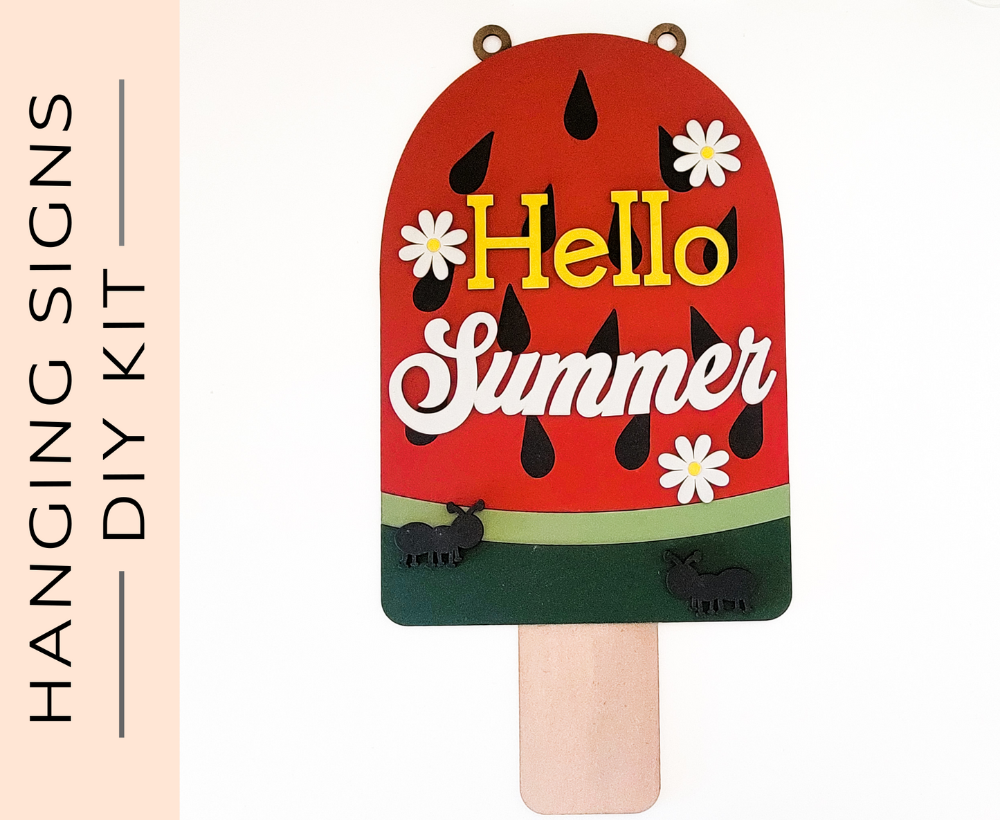 Watermelon Popsicle Summer Hanging Sign DIY Kit