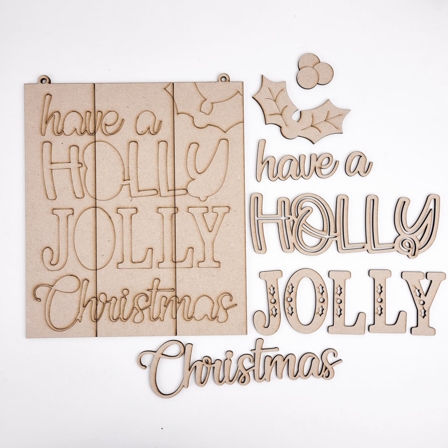 Have a Holly Jolly Christmas Wall Sign DIY Kit