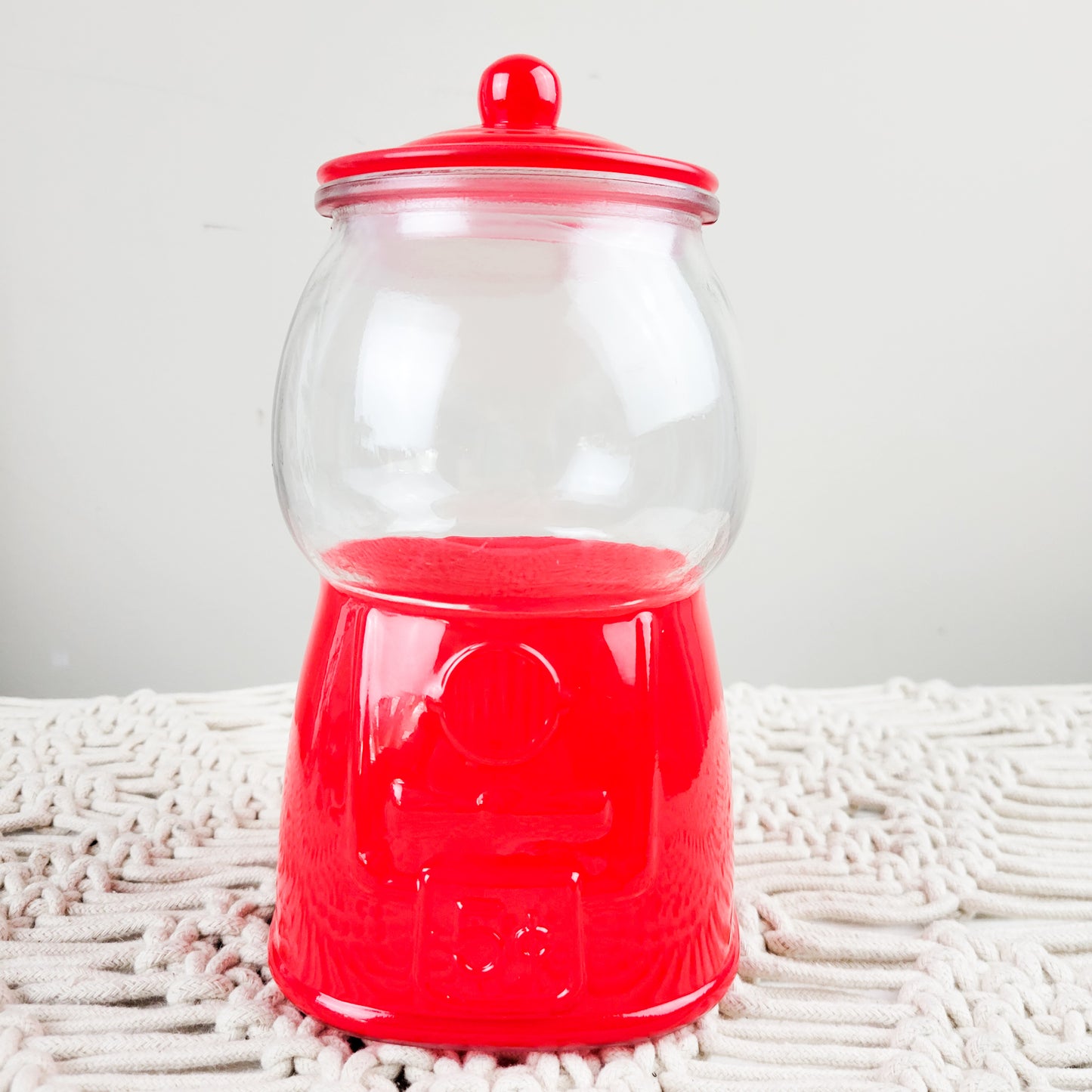 Red Gumball Jar- QUANTITIES LIMITED